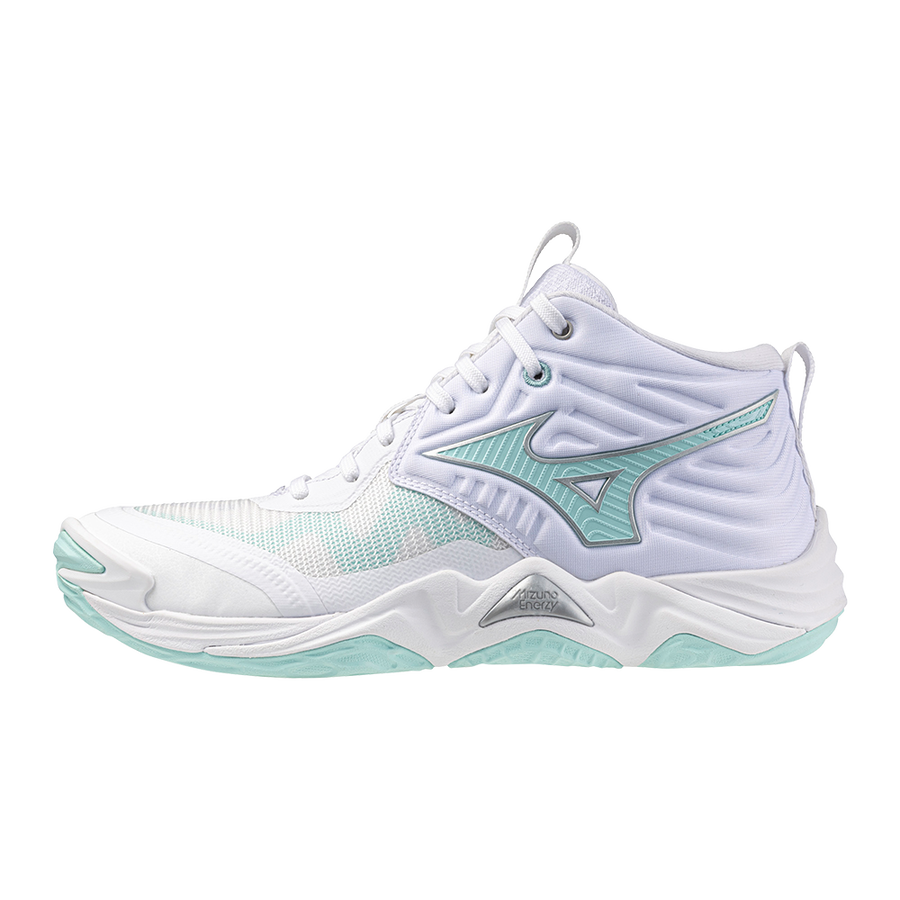 Mizuno WAVE MOMENTUM ELITE MID White/Blue Tint